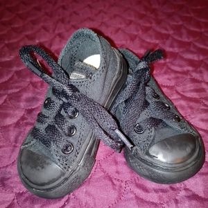 Black Infant Converse- Infant size 3 (6-9 months)
